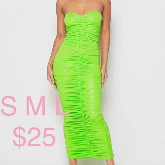 lime green beach dress Lime Green Tropical Print Button Front Maxi Dress - All Dresses main image 1